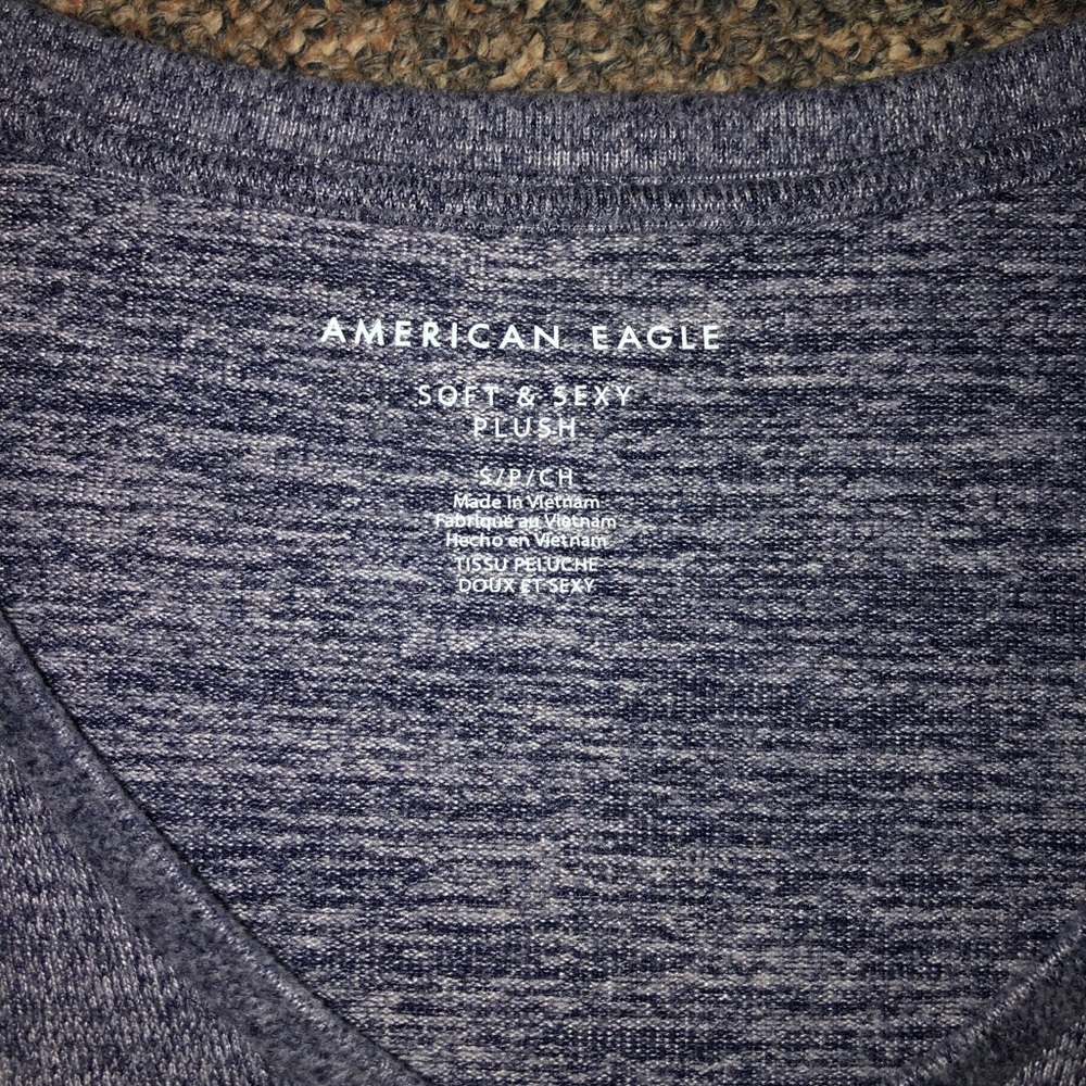 American Eagle Soft and Sexy Blue Long Sleeve